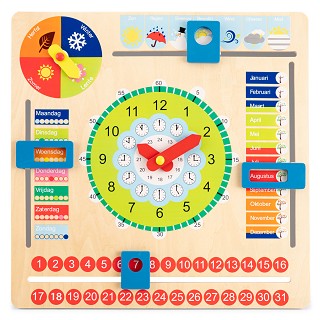 Calendar clock - only available in the Dutch language
